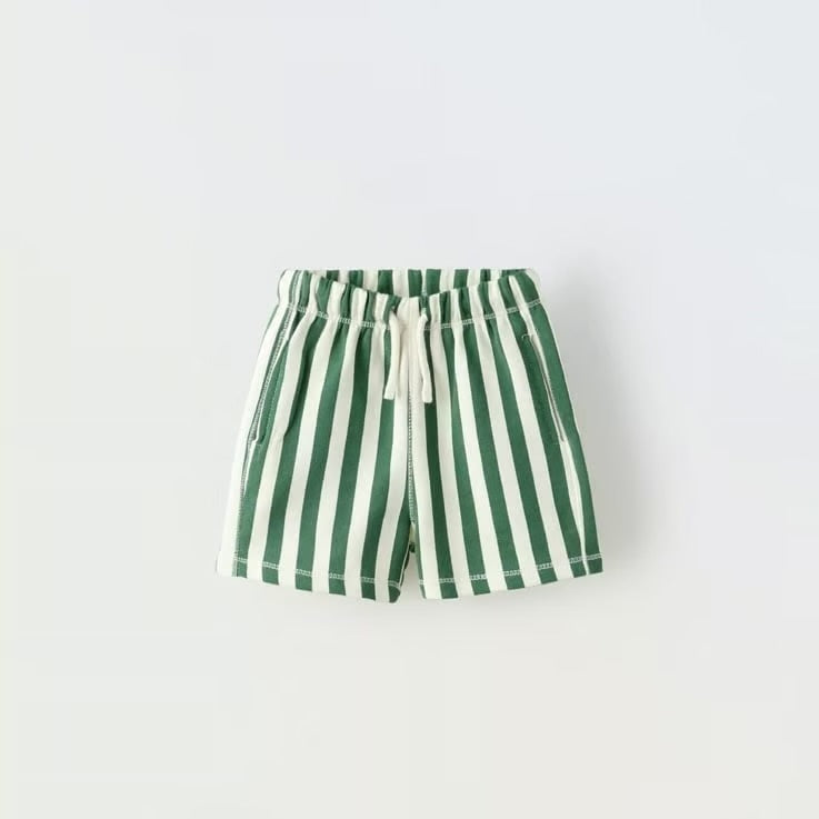 Green Striped Short
