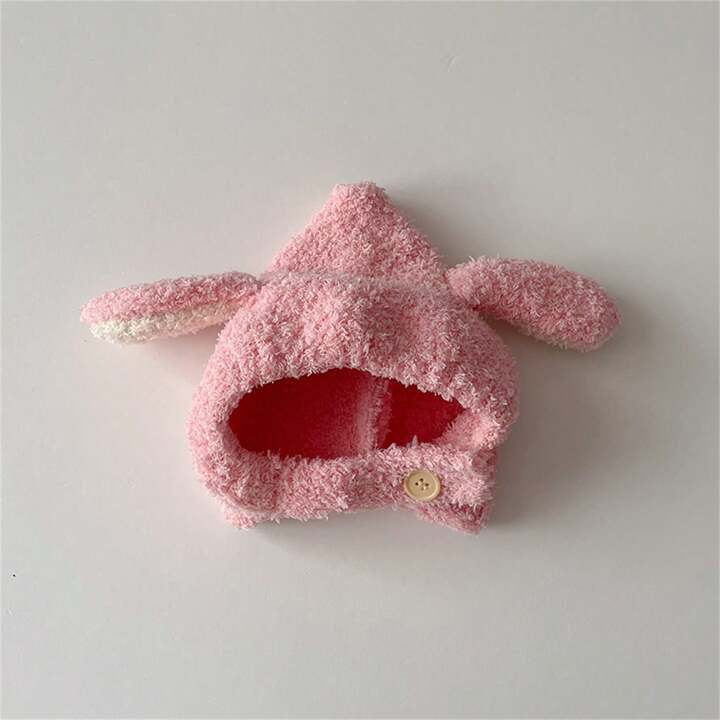 Baby Toddler Pure Color Cartoon Plush Bunny Rabbit Ear Hat