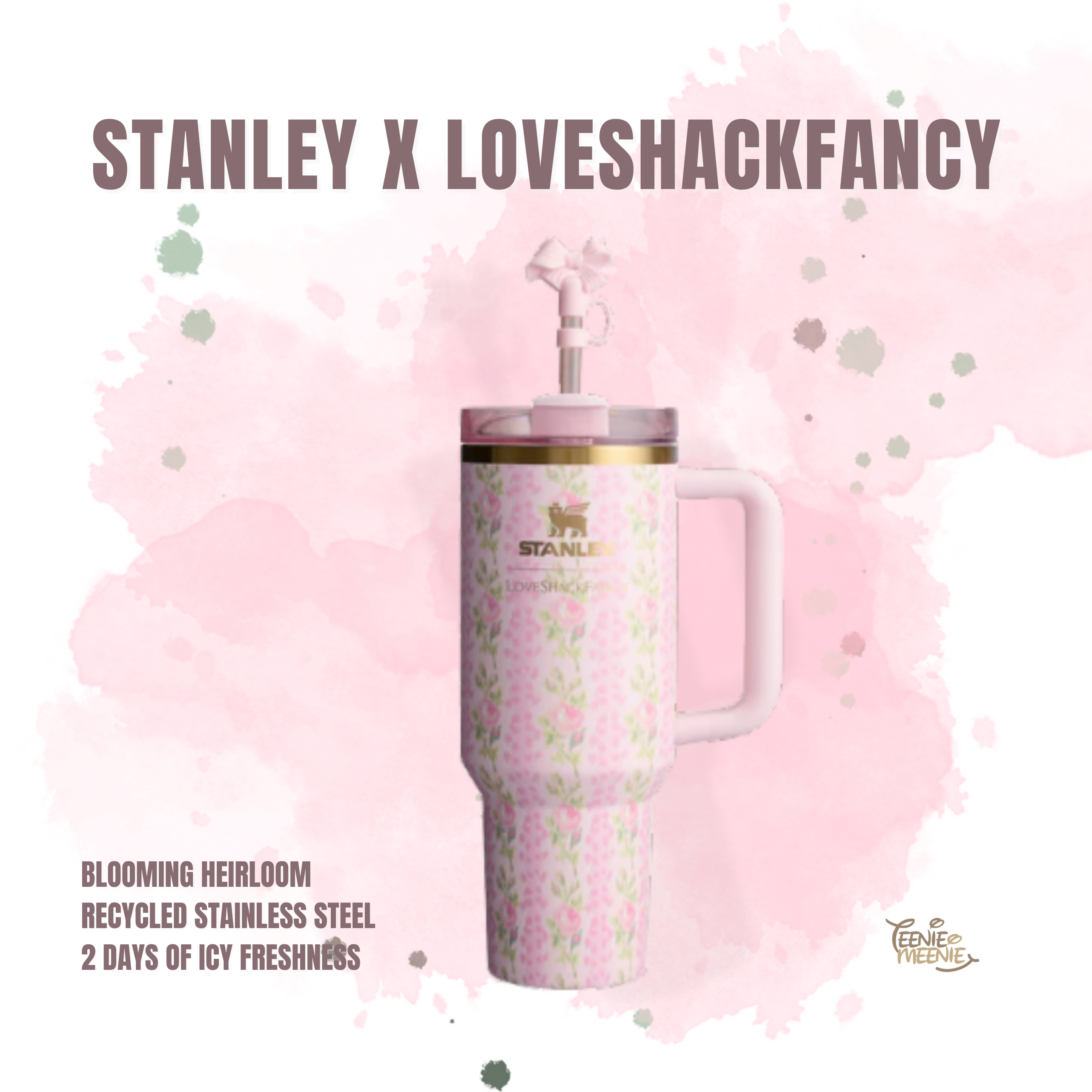 Stanley x LoveShackFancy 40oz Blooming Heirloom Quencher