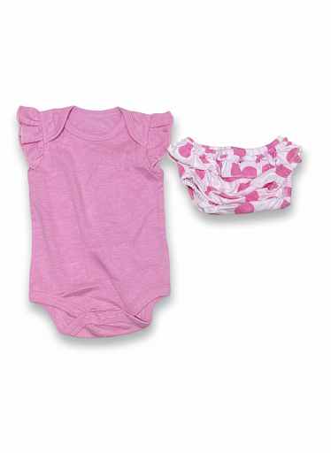 Bodysuit 2 Pc Set Lt Pink Infant