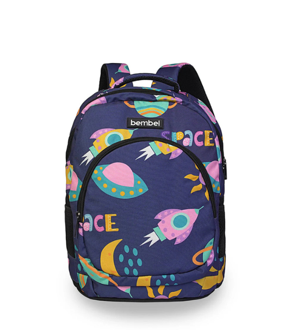 Bembel Space 16-inch Premium Quality School & Laptop Backpack for Kids & Teens - Galaxy Design (100277)