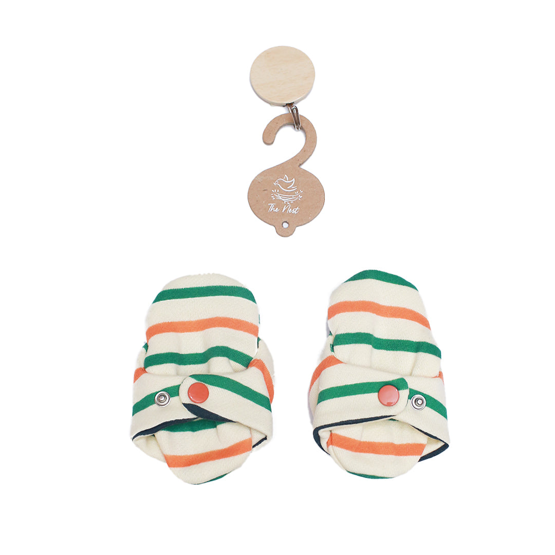 Fun striped booties