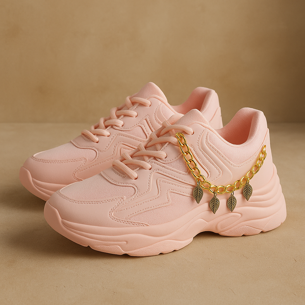 Workout Walker 3-in Sneakers with Chain Charm