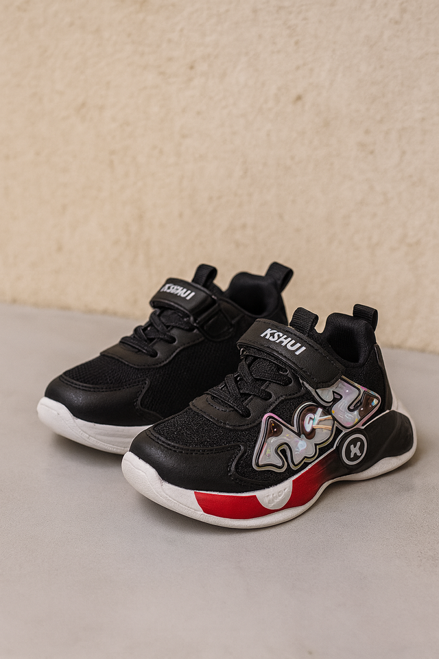 Kids Colorful Sport Sneakers with Velcro Strap Lightweight Casual Shoes