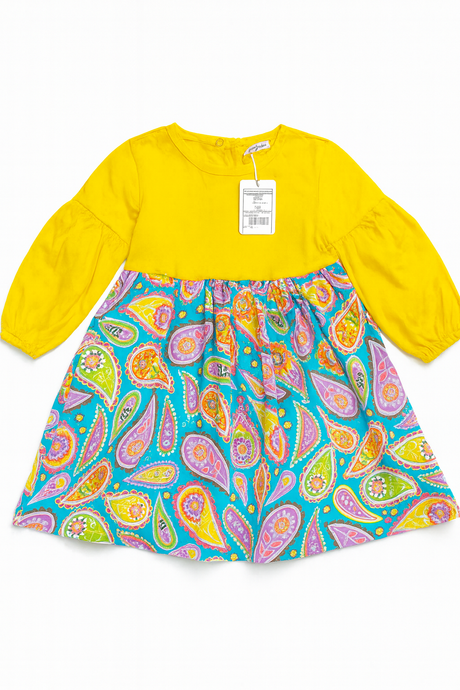 Frock Flair Yellow Paisly Toddler