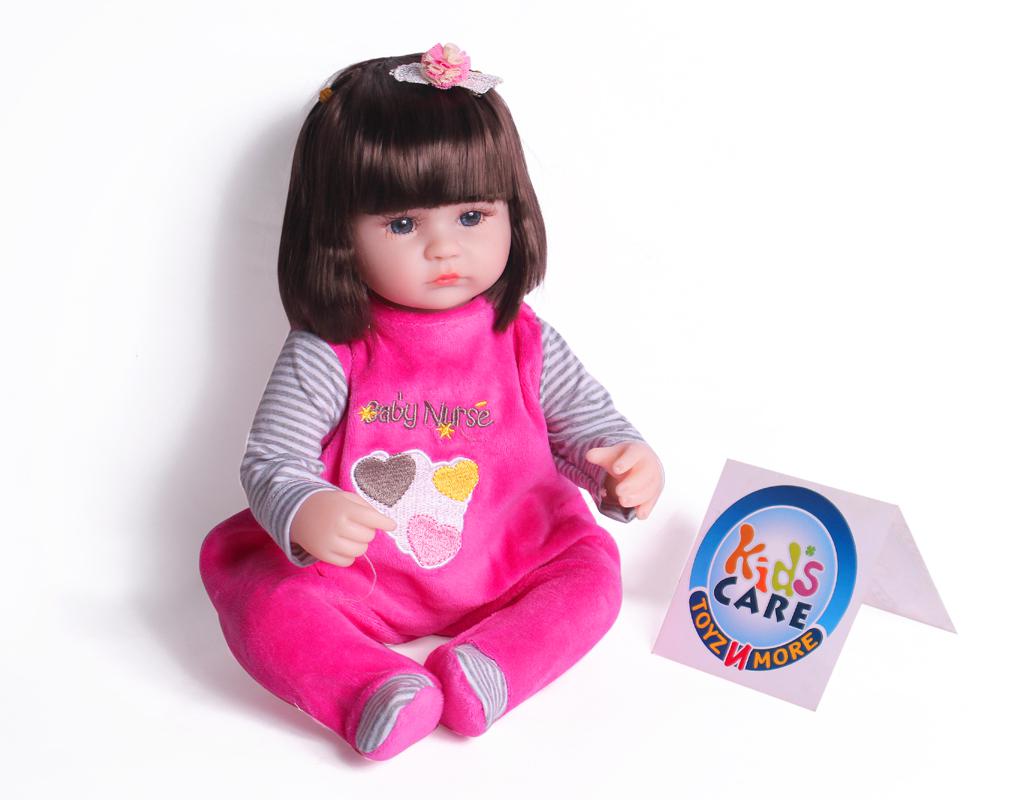 16-inch Lifelike Silicone Doll With Pacifier (KC5767A)