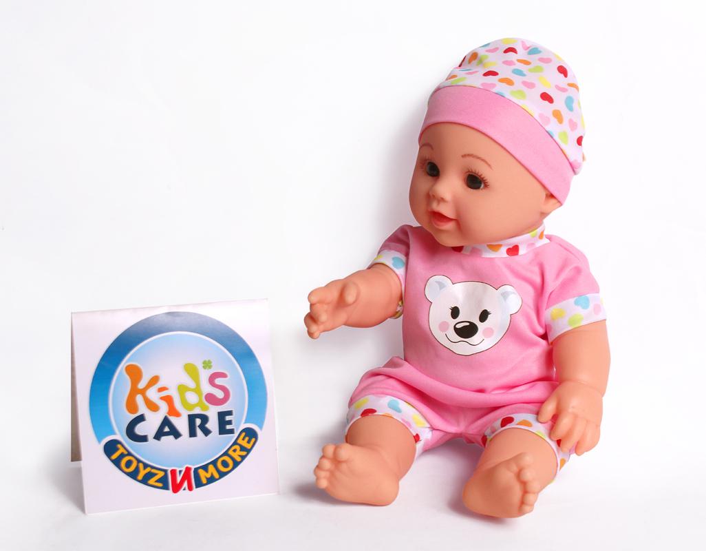 12-inch Soft Rubber Doll With Sounds and Transparent Backpack (KC5737)