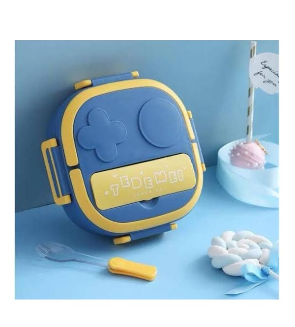 Lunch Box Stainless Steel With Partition & Spoon (6122)