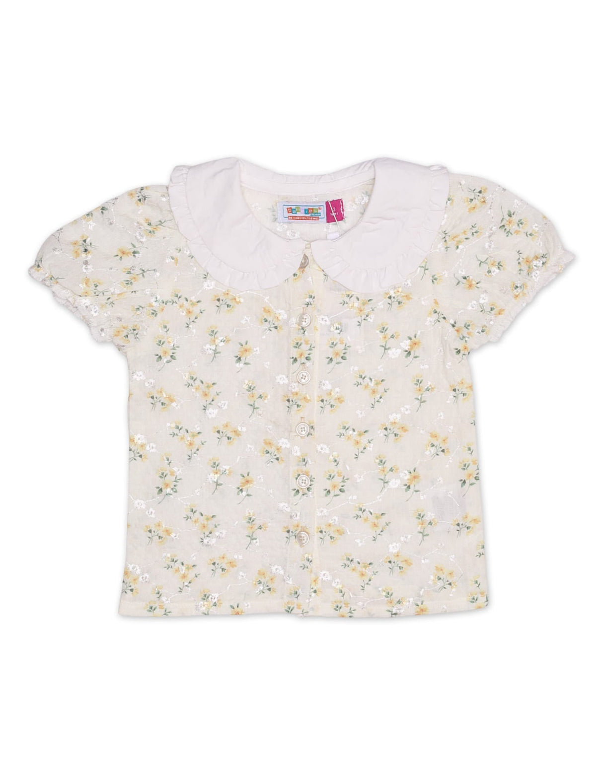 Top Frill Collar Yellow Flower Toddler