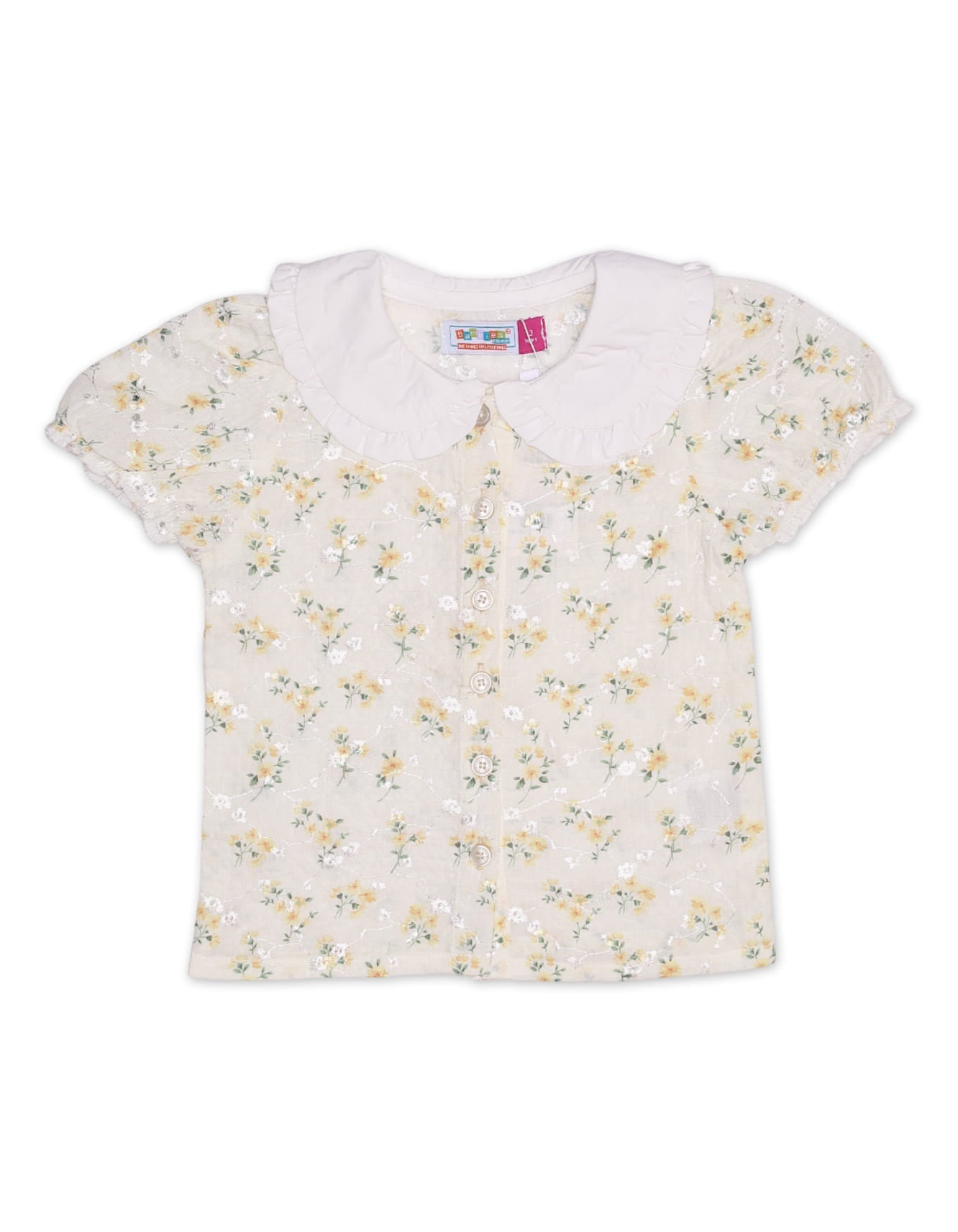 Top Frill Collar Yellow Flower Toddler