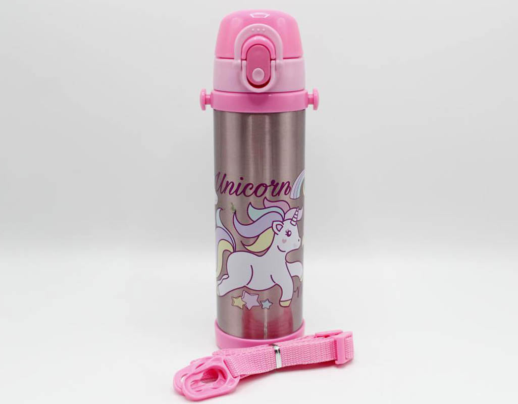 500 ml Unicorn Pink Thermal Metallic Water Bottle (GX-500)