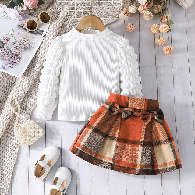 Preppy Pleated Skirt Set