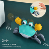 Musical Crawling Crab Toy With Obstacle Avoidance Sensor - Help Baby Crawl