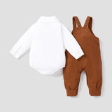 100% Cotton 2pcs Baby Boy Casual Solid Color Long Sleeve Set - MomYom PK