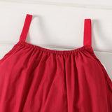 100% Cotton Baby Girl Loose - fit Solid Sleeveless Spaghetti Strap Harem Pants Overalls - MomYom PK