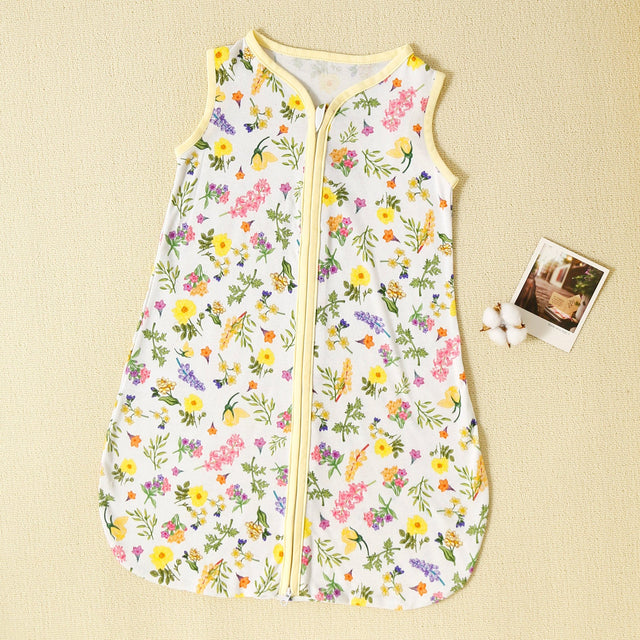 100% Cotton Floral Print Zip Up Sleeveless Baby Sleeping Bags / Pillow / Swaddling Blanket - MomYom PK