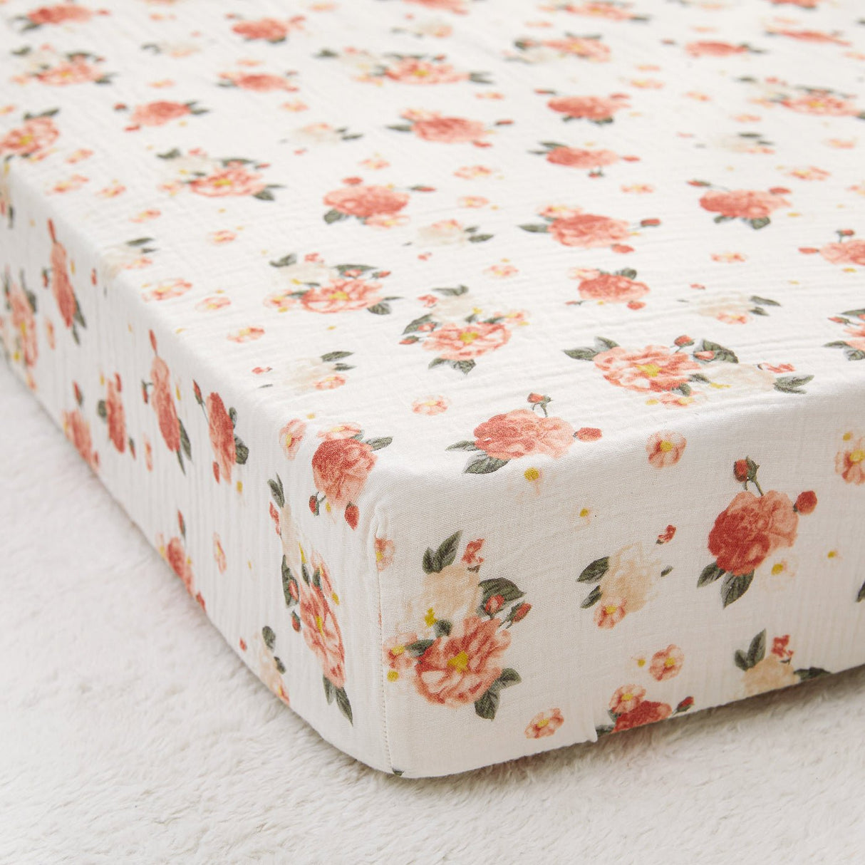 100% Cotton Muslin Baby Floral Pattern Crib Sheet - MomYom PK