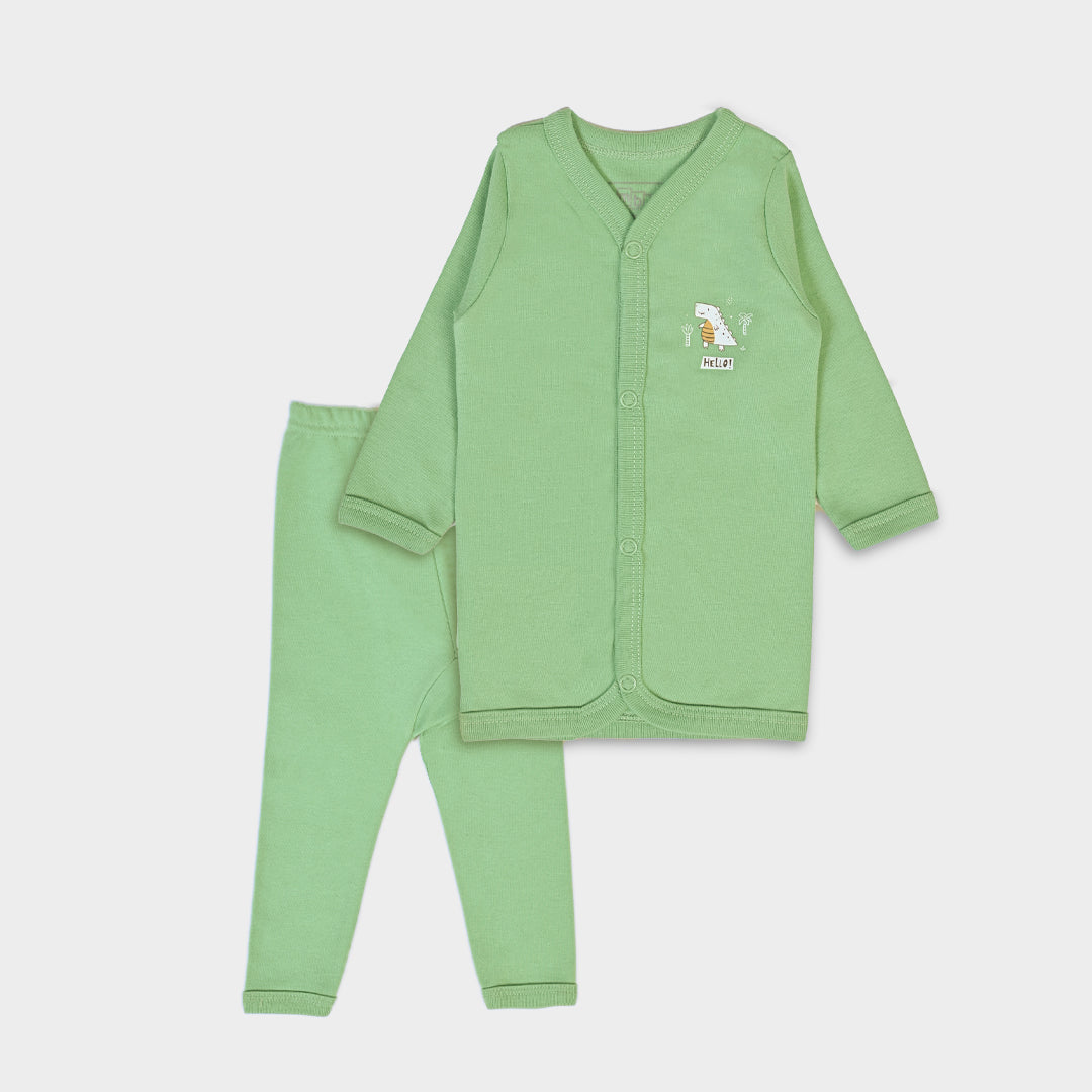 Baby Pajama Set - Solid Light Green