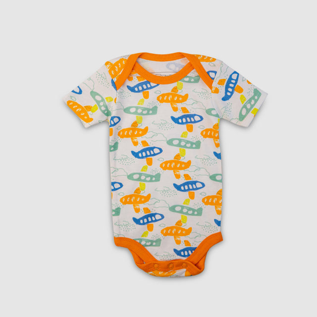 Airplane Printed Baby Bodysuit Set