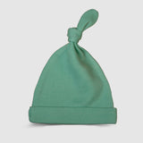 Green Knotted Baby Hat