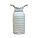 Mint Green Striped Bottle Holder