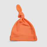 Solid Orange Knotted Baby Hat