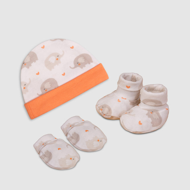 Orange Elephant Baby Gift Set