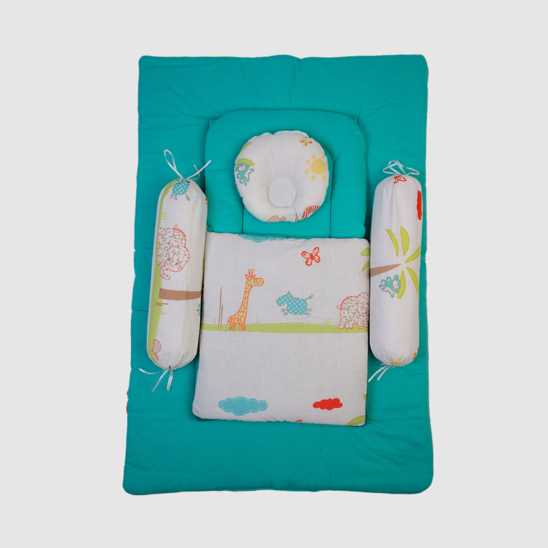 Baby Bedding Set - Teal with Giraffe Theme