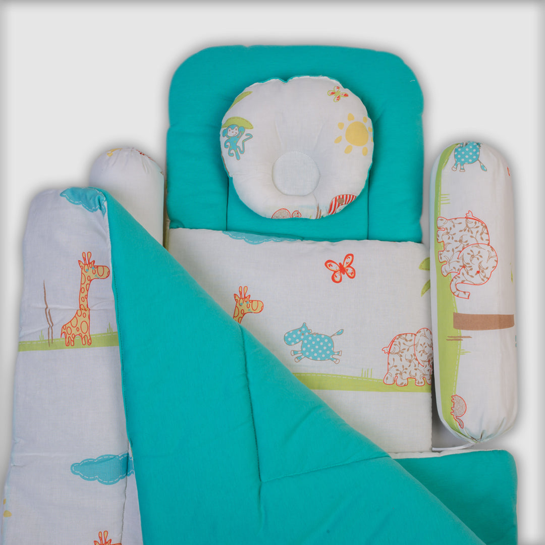 Baby Bedding Set - Teal with Giraffe Theme