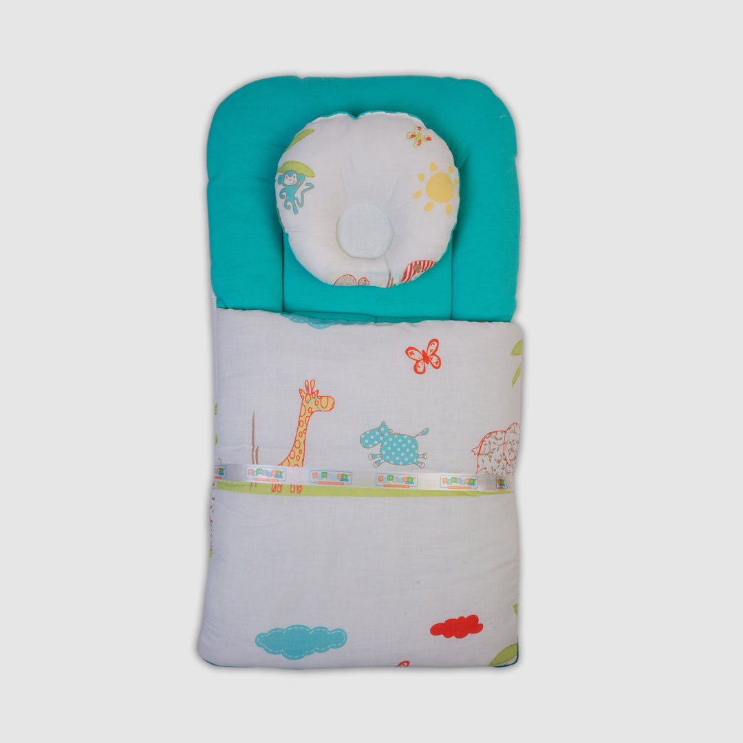 Baby Bedding Set - Teal with Giraffe Theme