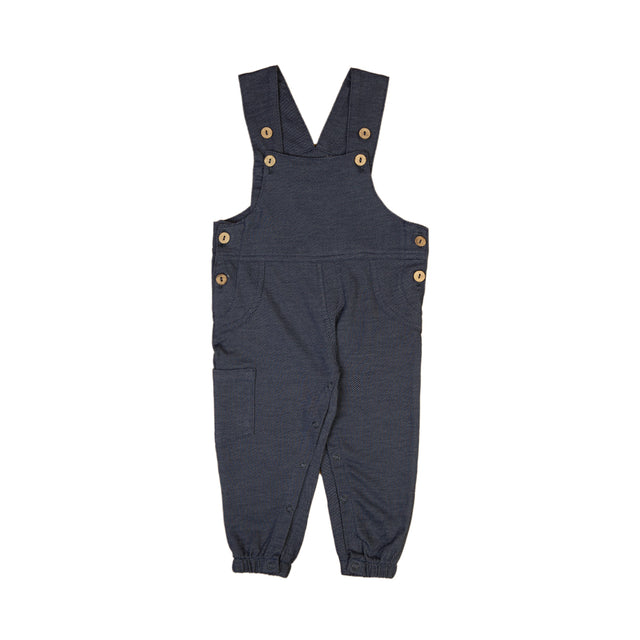 Navy Blue Buttoned Overalls