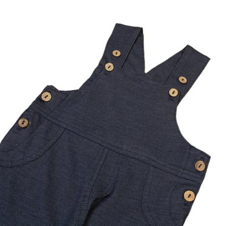 Navy Blue Buttoned Overalls