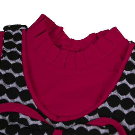 Pink and Black Geometric Dress Set