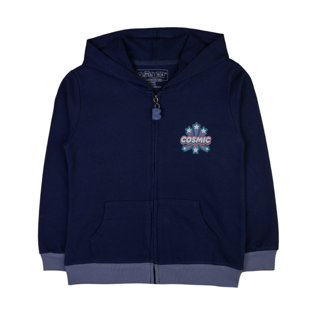 Kids Hoodie - Cosmic Design in Navy Blue