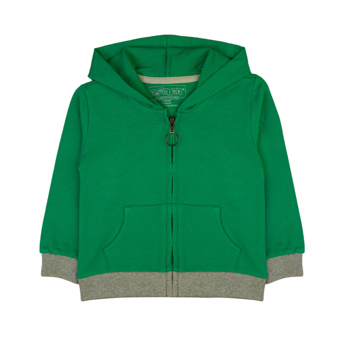 Kids Hoodie - Green with Cosmic Print