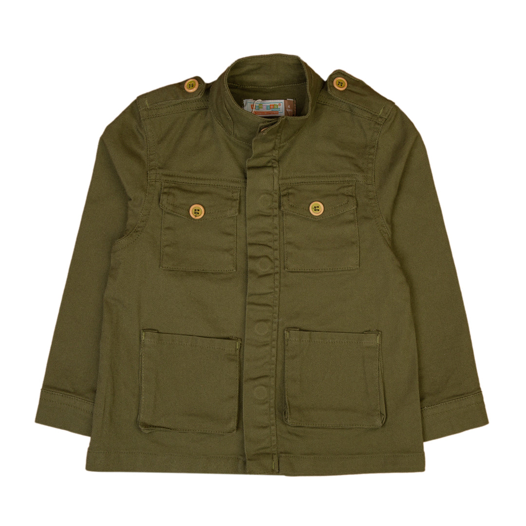Kids Utility Jacket - Olive Green