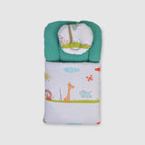 Green Baby Carry Nest with Safari Print