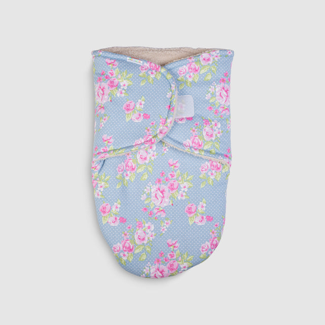 Floral Blue Baby Swaddle