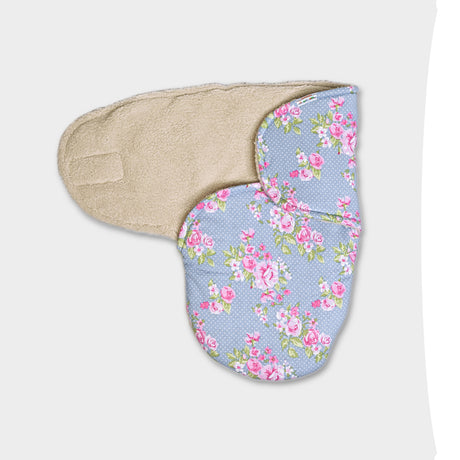 Floral Blue Baby Swaddle