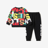 2 - piece Toddler Boy Letter Print Pullover and Pants Set - MomYom PK