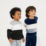 2 - piece Toddler Girl/Boy Colorblock Cable Knit Sweatshirt and Pants Set - MomYom PK