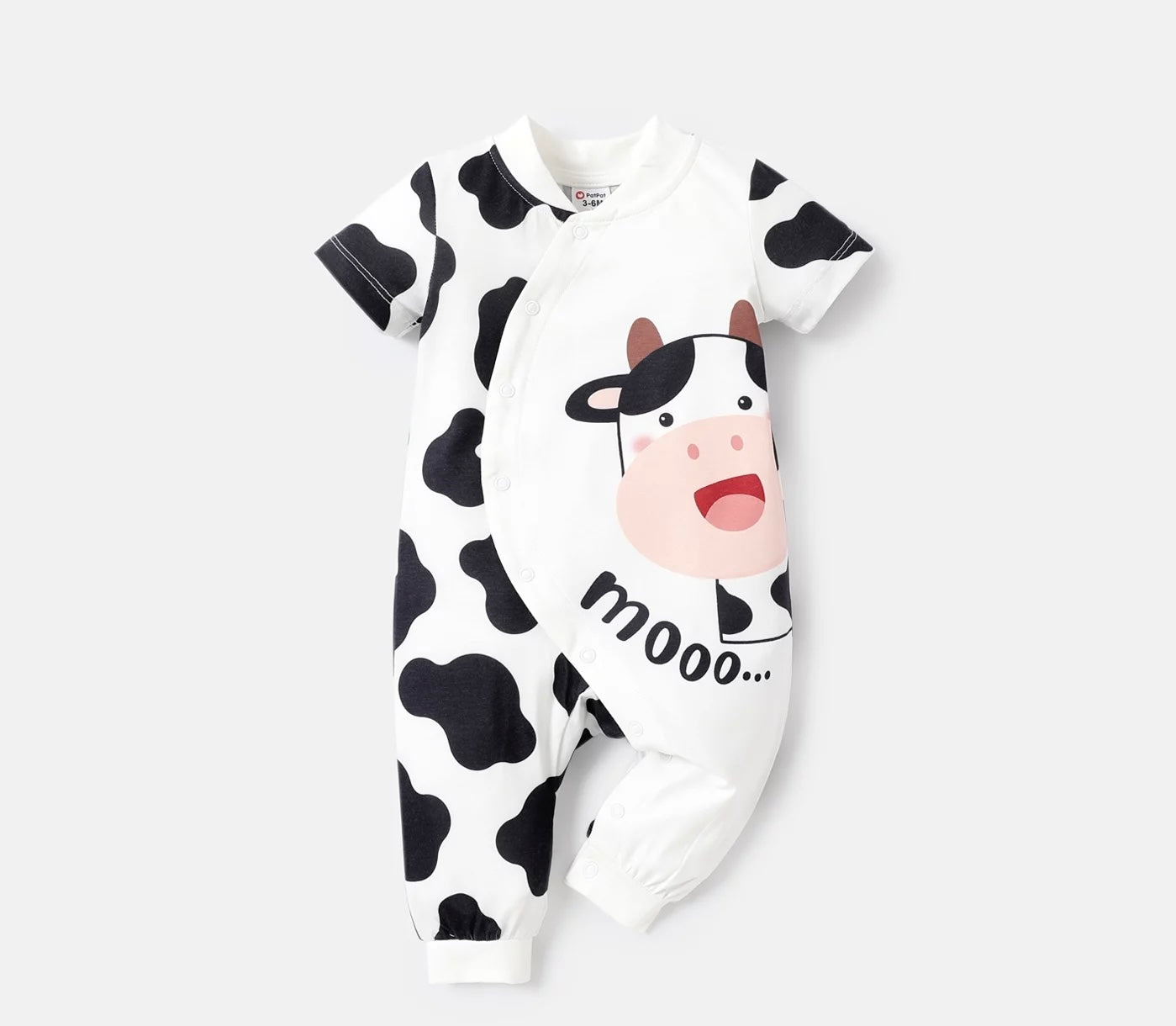 Baby Boy Cow Print Long Sleeve Cotton Onesize