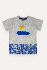 Boys Oatmeal Waves T-Shirt