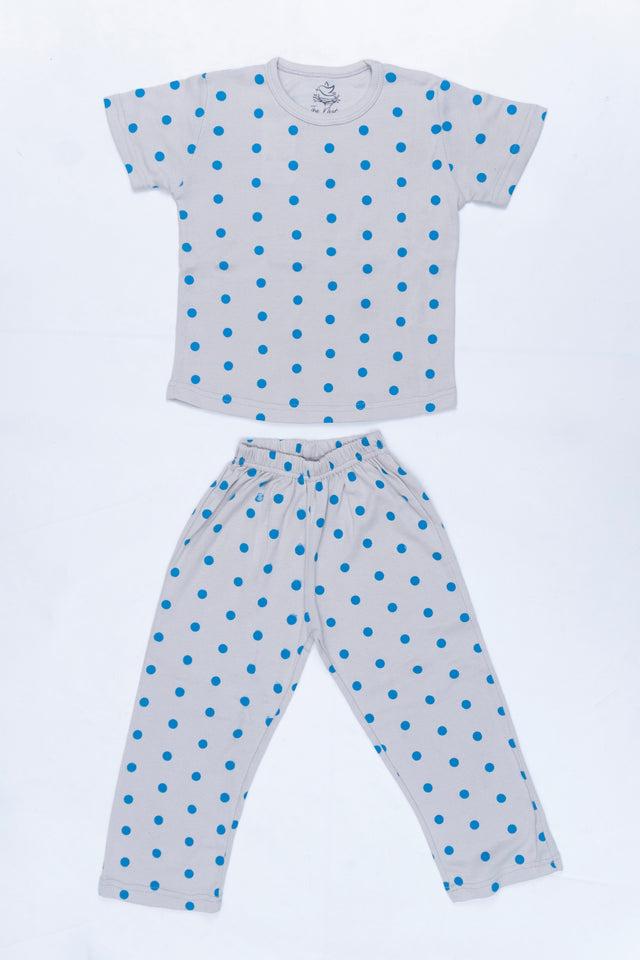 The Nest Basic Night Suit (Crew Neck) Polka Dot