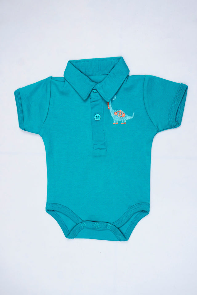 Dino Drive Short-sleeve Polo BodySuit