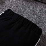 2pcs Baby Boy 95% Cotton Hooded Short - sleeve Colorblock Top & Shorts Set - MomYom PK