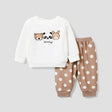 2pcs Baby Boy Childlike Animal Pattern Bear Long Sleeve Top and Pants Set - MomYom PK