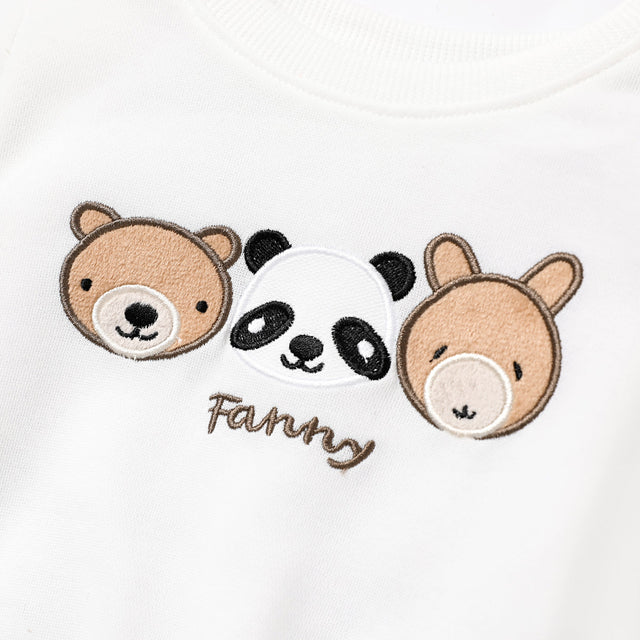 2pcs Baby Boy Childlike Animal Pattern Bear Long Sleeve Top and Pants Set - MomYom PK