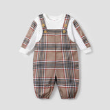 2PCS Baby Boy Grid/Houndstooth Casual Top/Camisole Pants Set - MomYom PK