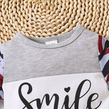 2pcs Baby Boy Letter Print Colorblock Camouflage Splice Short - sleeve Top and Shorts Set - MomYom PK